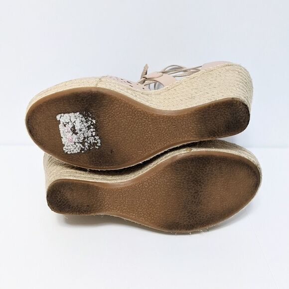 NINE WEST Fedup Laser Cut Ankle Wrap Sandals 8 - Picture 6 of 8